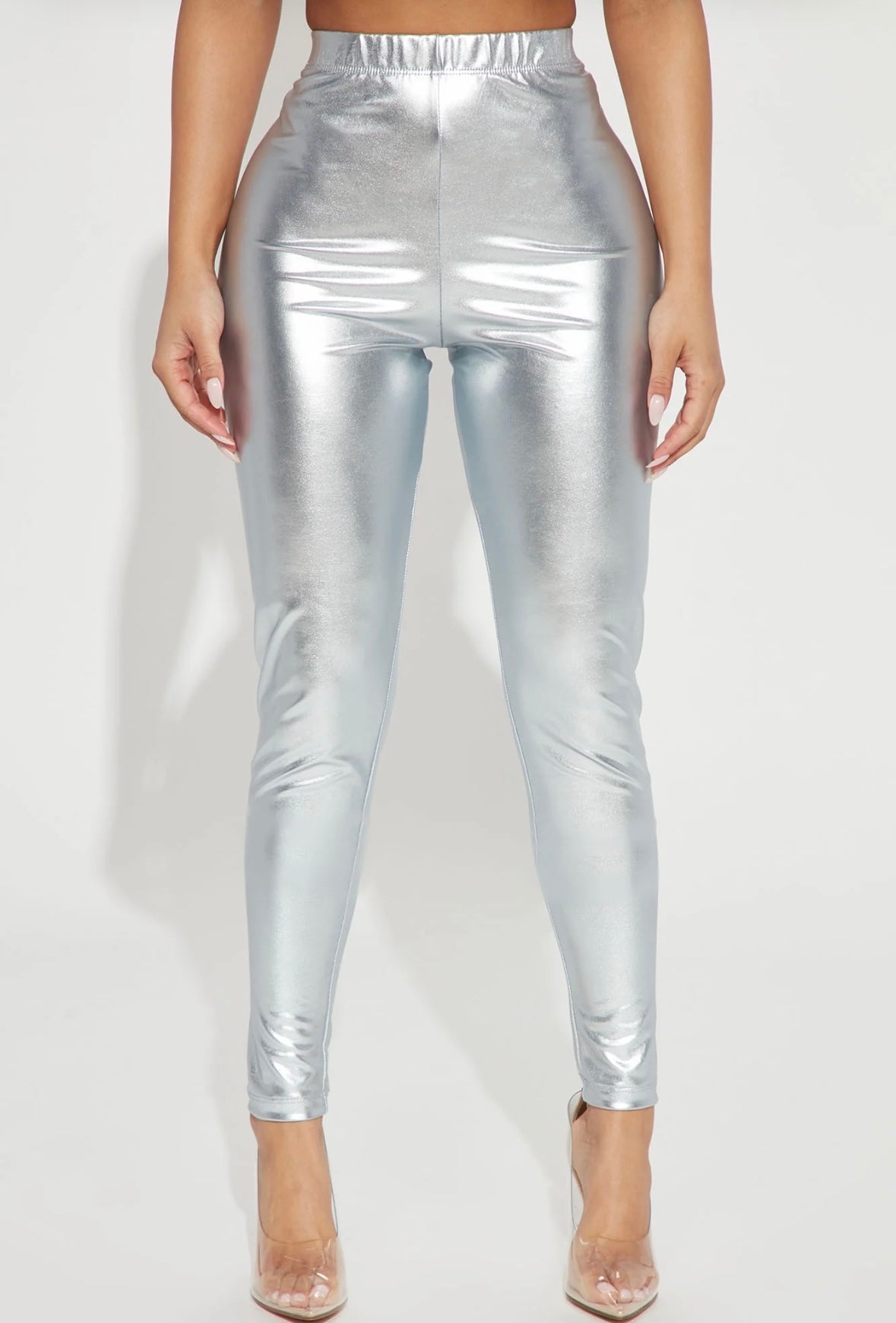 Metallic legging pants