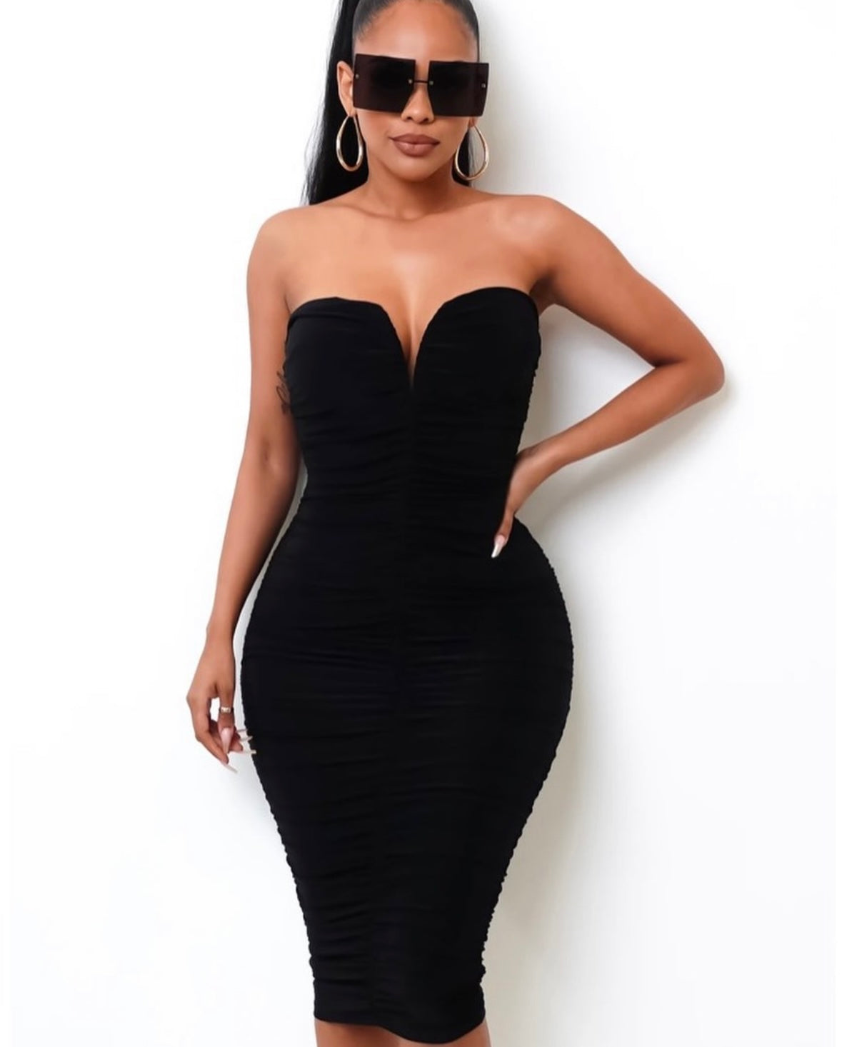 Unforgettable bodycon dress - midnight black