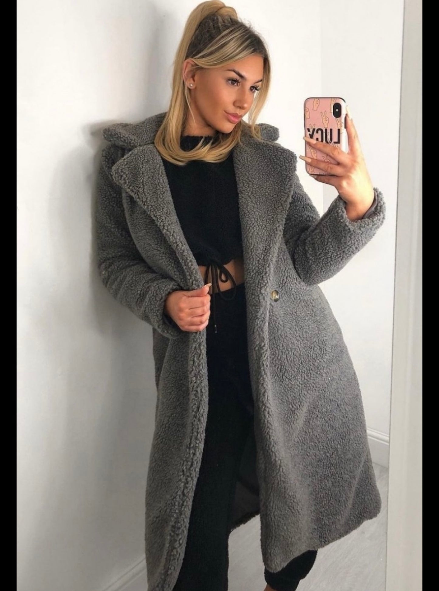 Super nova gray trench coat